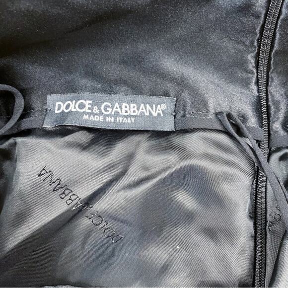 Dolce & Gabbana black velvet A Line Bubble Hem Mini Skirt Size Small/Medium - Picture 11 of 15